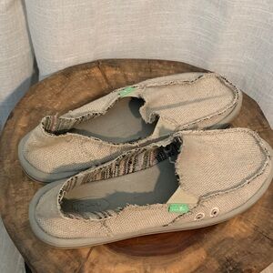 Sanuk Donna Hemp 2 tone shoe sz 8
